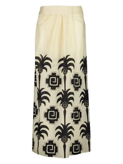palm-print wrap maxi skirt by JOHANNA ORTIZ