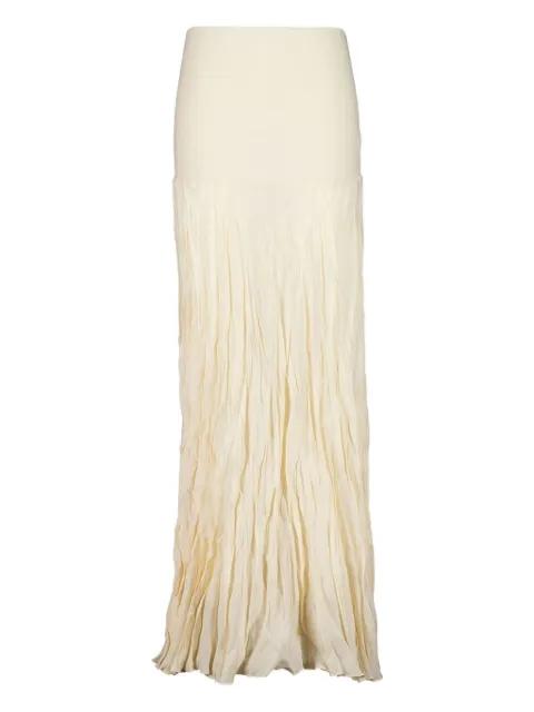 ribbed-waist pleated maxi skirt by JOHANNA ORTIZ