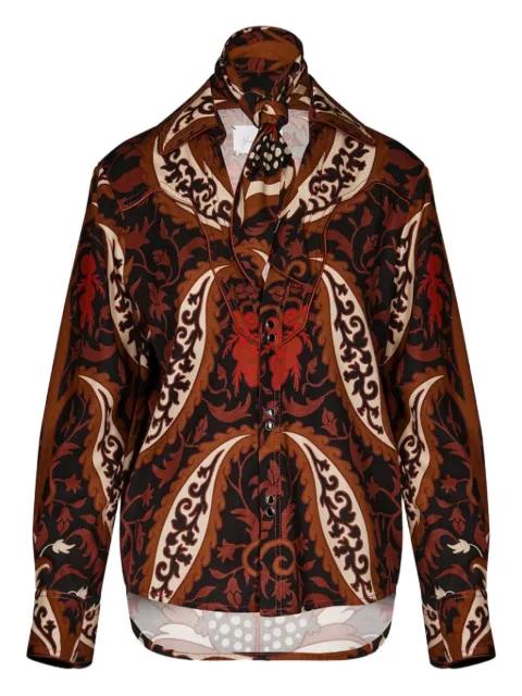 twill printed shirt by JOHANNA ORTIZ