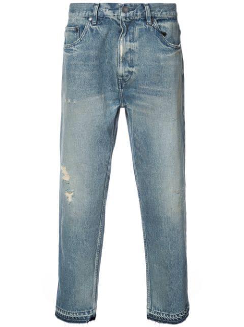 distressed frayed jeans by JOHN ELLIOTT