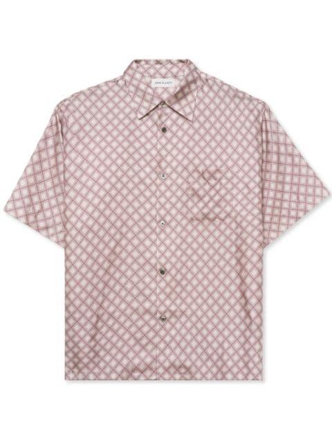 lozenge-print silk shirt by JOHN ELLIOTT