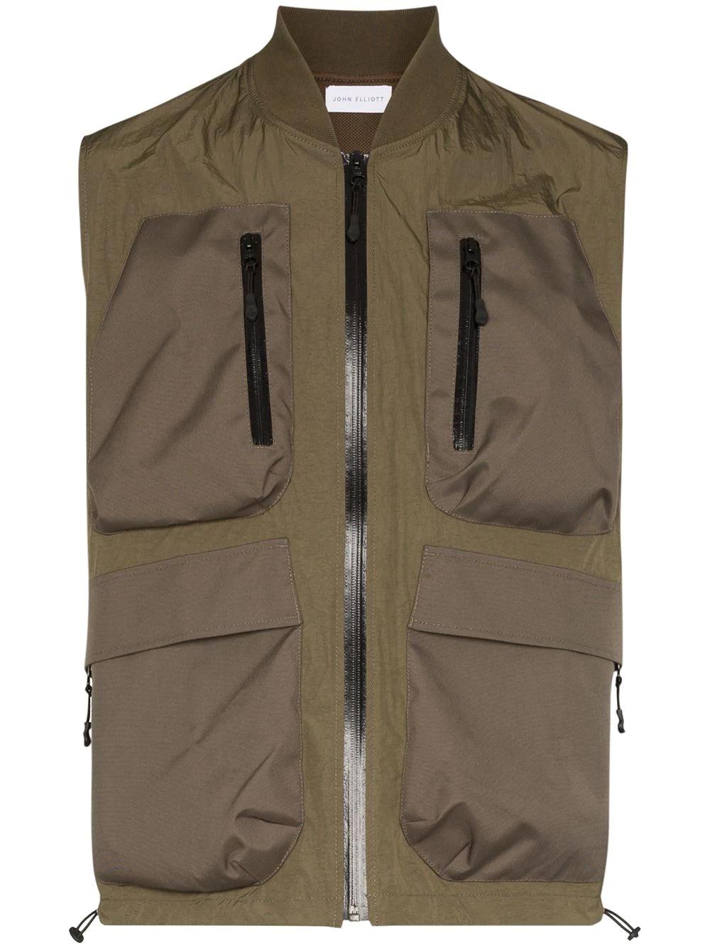 multi-pocket vest by JOHN ELLIOTT