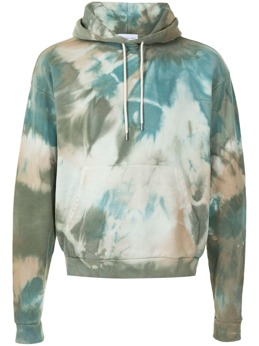tie-dye effect drawstring hoodie by JOHN ELLIOTT