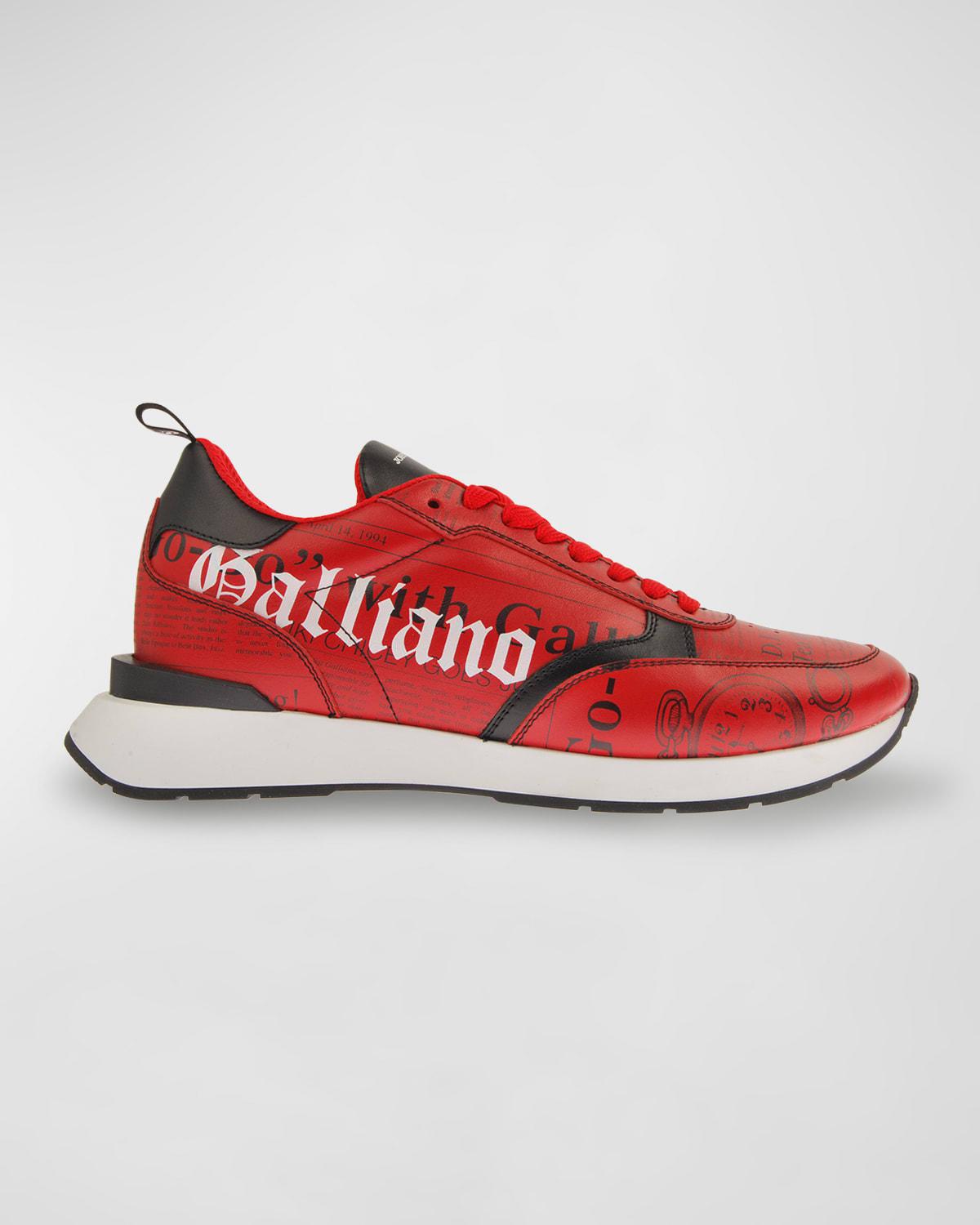 Men's Gazette Logo Runner Sneakers by JOHN GALLIANO PARIS