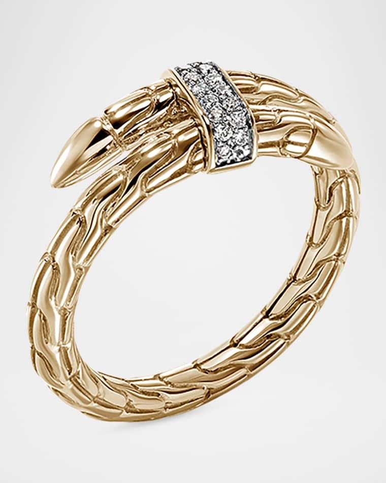 14K Yellow Gold Diamond Pave Spear Ring by JOHN HARDY