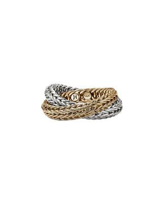 14K Yellow Gold & Sterling Silver Kami Chain Crossover Ring by JOHN HARDY