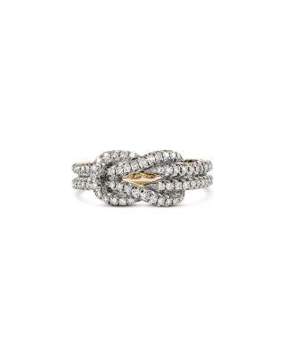 14K Yellow & White Gold Love Knot Diamond Statement Ring by JOHN HARDY