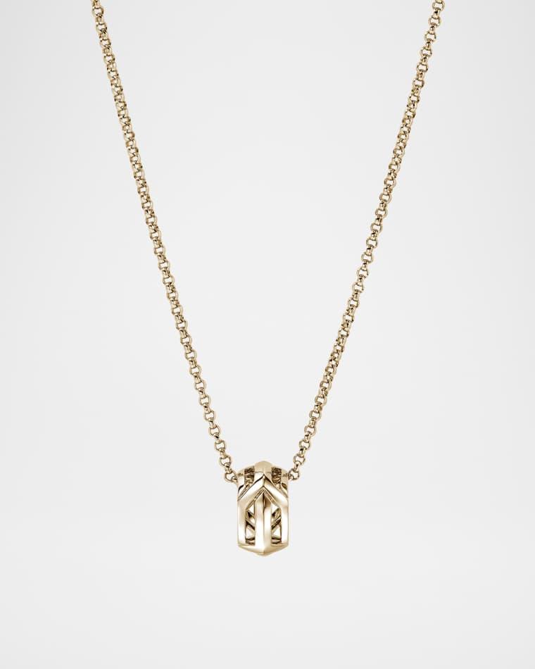 Icon 50 Pendant Necklace in 14K Yellow Gold, 2mm, 18"L by JOHN HARDY