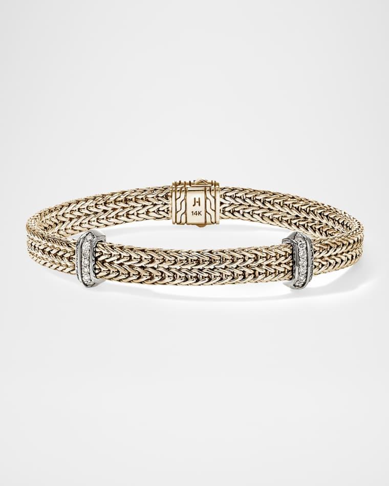 Icon Link 14K Yellow Gold and Diamond Bracelet, 6mm by JOHN HARDY