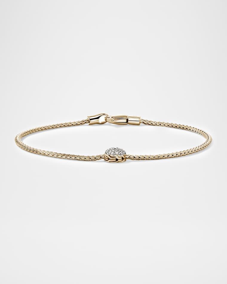 JH Essential 14K Yellow Gold Diamond Pave Bracelet, 1.8mm by JOHN HARDY