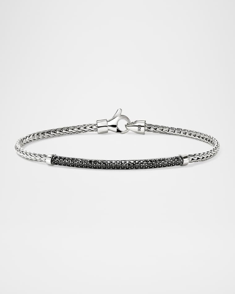 JH Essential Sterling Silver Black Sapphire Pave Bracelet, 2.5mm by JOHN HARDY