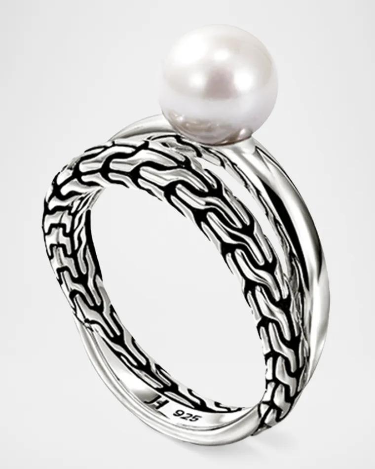 JH Essential Sterling Silver Freshwater Pearl Ring by JOHN HARDY