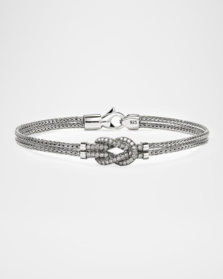 Love Knot Sterling Silver and Diamond Bracelet, 3.6mm by JOHN HARDY