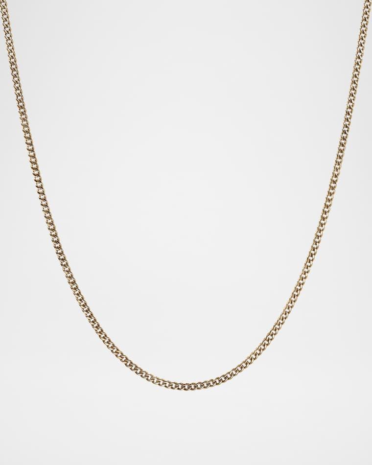 Men's 14K Yellow Gold Curb Chain Necklace, 2.1mm by JOHN HARDY