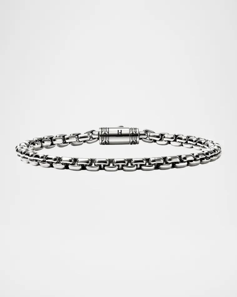 Men's Sterling Silver Box Chain Bracelet, 4.8mm by JOHN HARDY