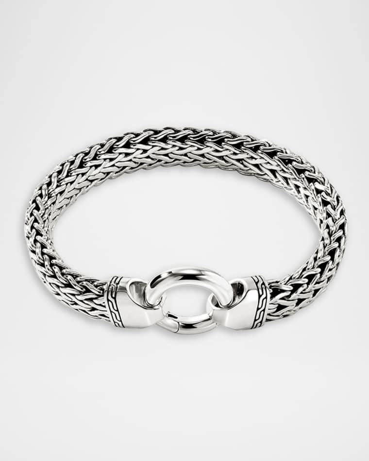 Men's Sterling Silver Flat Chain Bracelet, 11mm by JOHN HARDY