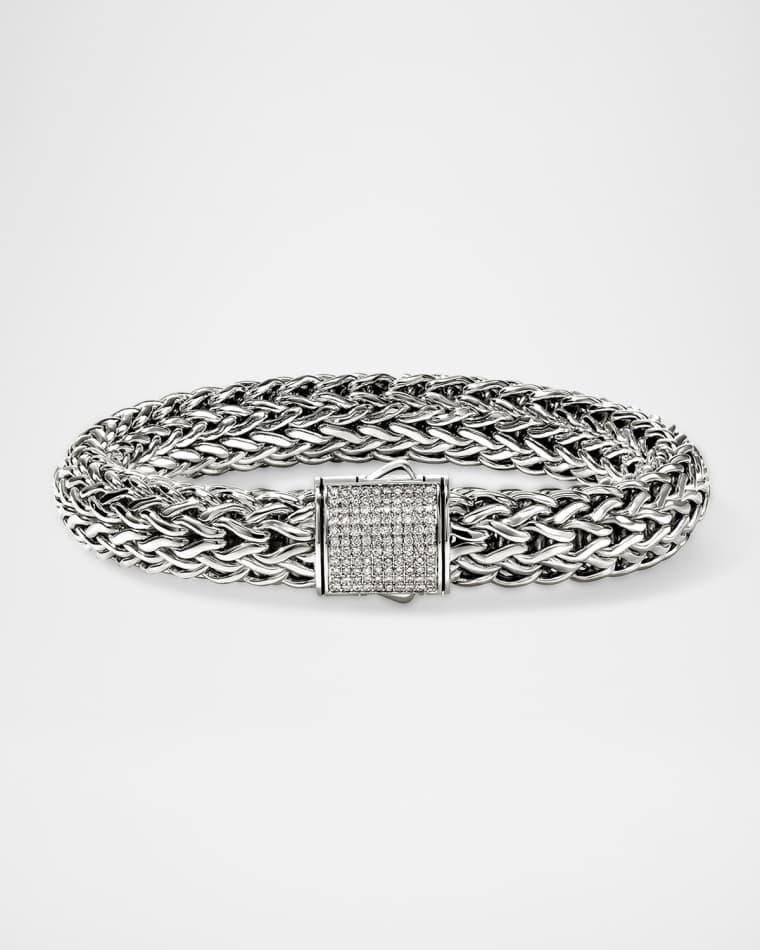 Men's Sterling Silver Icon Chain Bracelet with Diamonds, 10.5mm by JOHN HARDY
