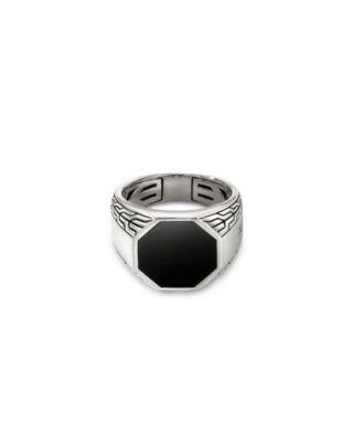 Men's Sterling Silver Onyx Signet Ring by JOHN HARDY