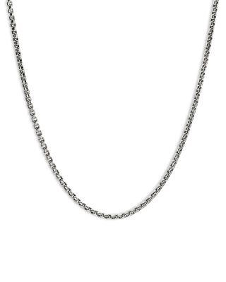 Sterling Silver Chain Box Link Necklace by JOHN HARDY