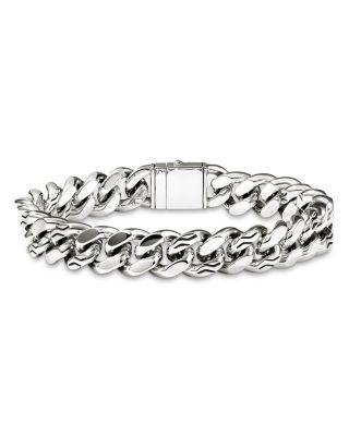 Sterling Silver Chain Heavy Curb Link Chain Bracelet by JOHN HARDY
