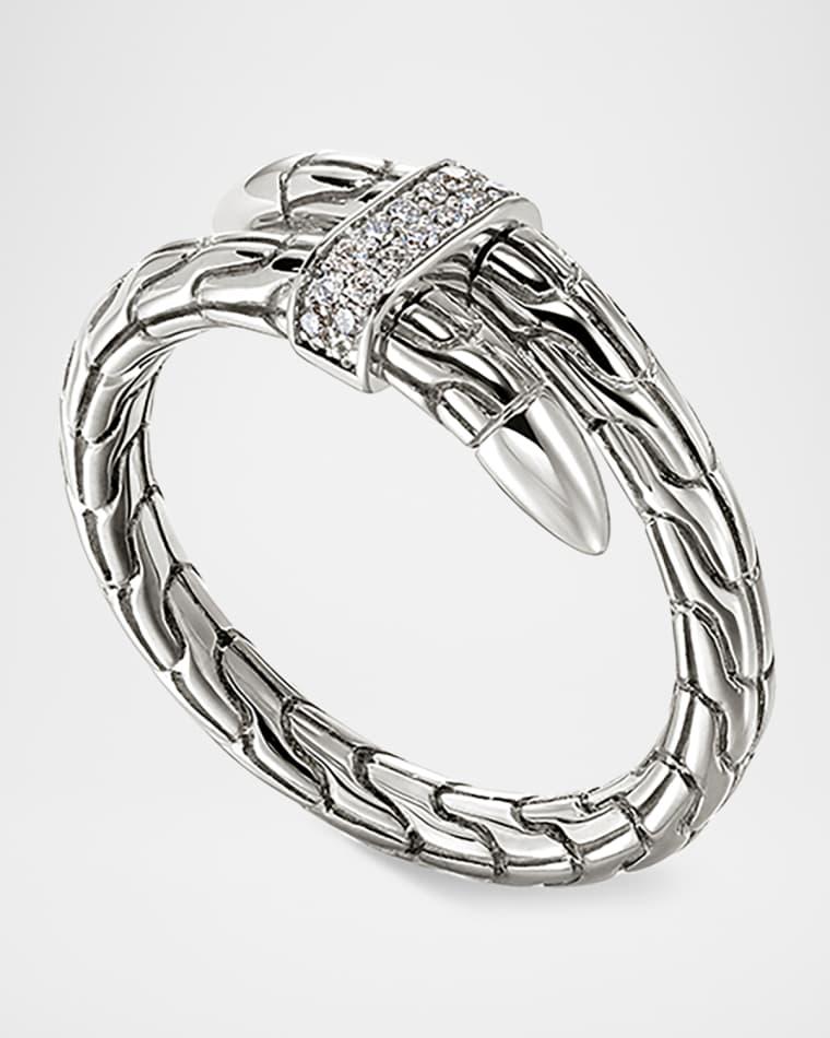 Sterling Silver Diamond Pave Spear Ring by JOHN HARDY