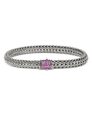 Sterling Silver Icon Amethyst Woven Link Bracelet by JOHN HARDY