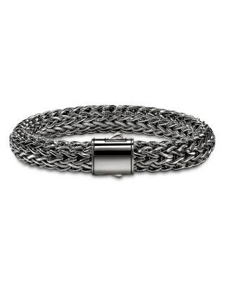 Sterling Silver Icon Dark Woven Link Bracelet by JOHN HARDY