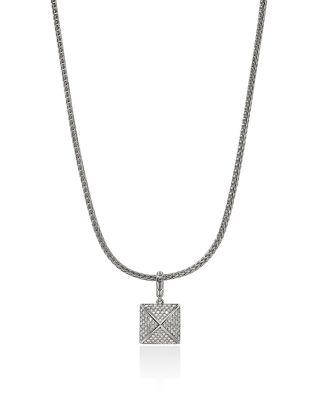 Sterling Silver Icon Diamond Pyramid Cluster Pendant Necklace by JOHN HARDY