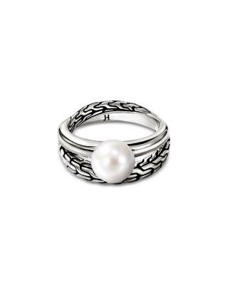 Sterling Silver JH Essentials Cultured Freshwater Pearl Crossover Statement Ring by JOHN HARDY