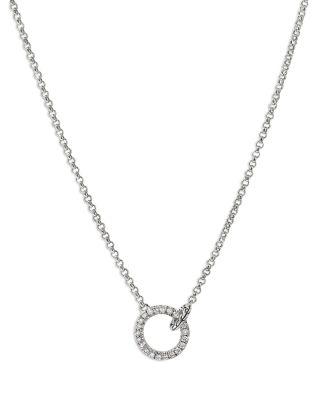 Sterling Silver JH Essentials Diamond Circle Pendant Necklace by JOHN HARDY