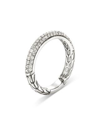 Sterling Silver JH Essentials Pav&eacute; Diamond Band Ring by JOHN HARDY