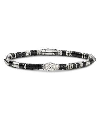 Sterling Silver JH Lovestruck™ Lab Grown Diamond Solitaire & Onyx Heishi Bead Bracelet by JOHN HARDY