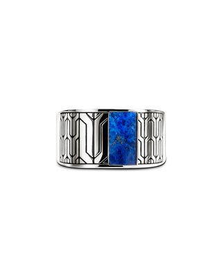 Sterling Silver Lapis Lazuli Icon 50 Signet Ring by JOHN HARDY