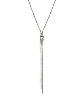 Sterling Silver Love Knot Diamond Lariat Necklace by JOHN HARDY