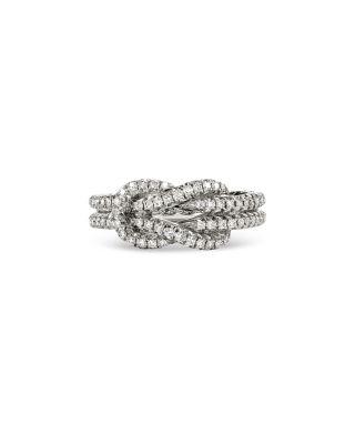 Sterling Silver Love Knot Diamond Ring by JOHN HARDY