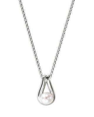 Sterling Silver Surf Cultured Freshwater Pearl Open Pendant Necklace by JOHN HARDY