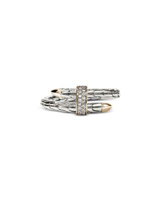 Sterling Silver & 14K Yellow Gold Diamond Spear Ring by JOHN HARDY