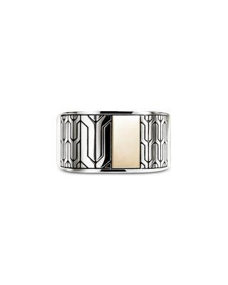 Sterling Silver & 14K Yellow Gold Icon 50 Signet Ring by JOHN HARDY