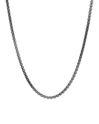 Sterling Silver with Satin Matte Black Rhodium Classic Chain Necklace by JOHN HARDY