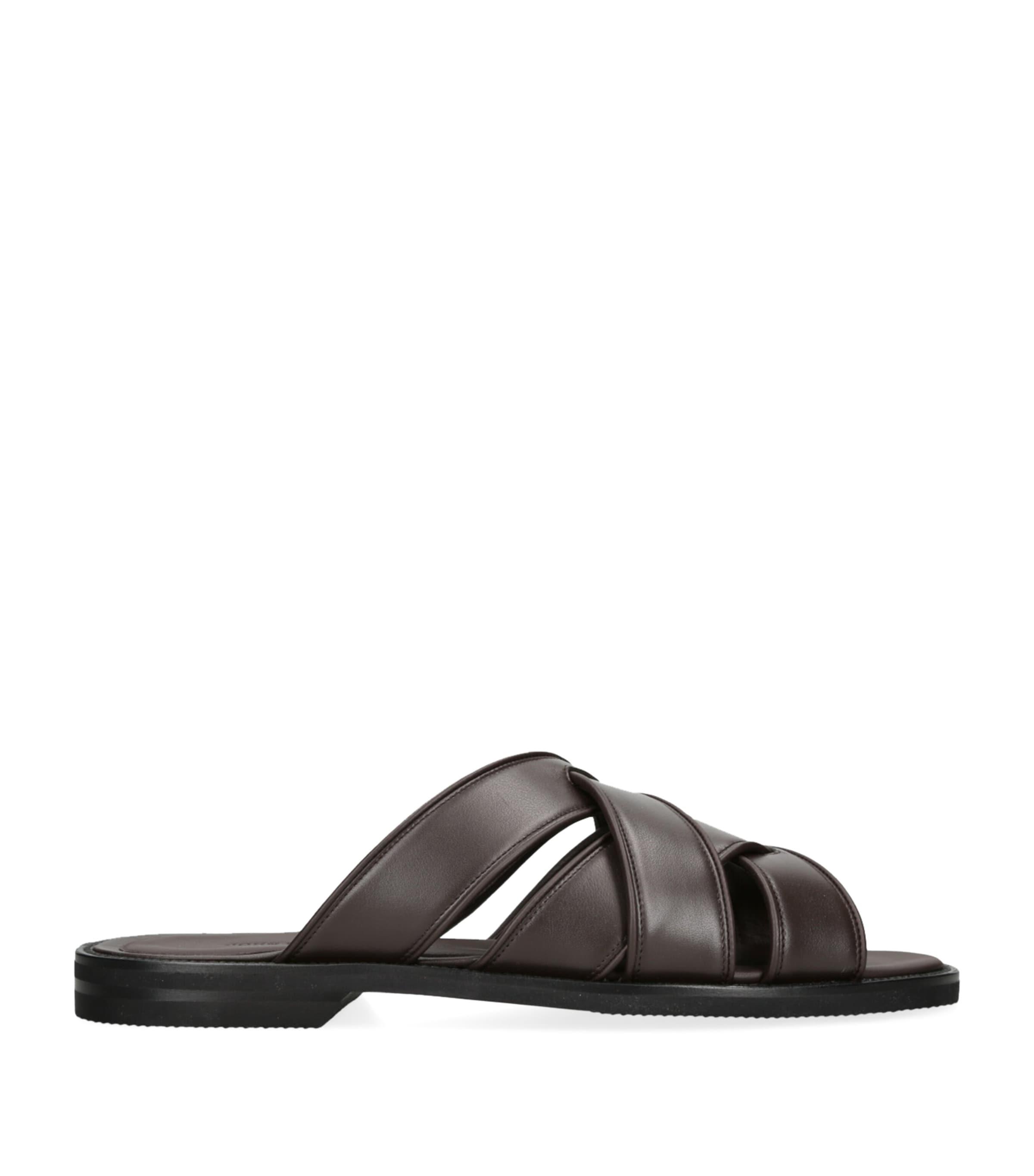 John Lobb Leather Salt Sandals by JOHN LOBB