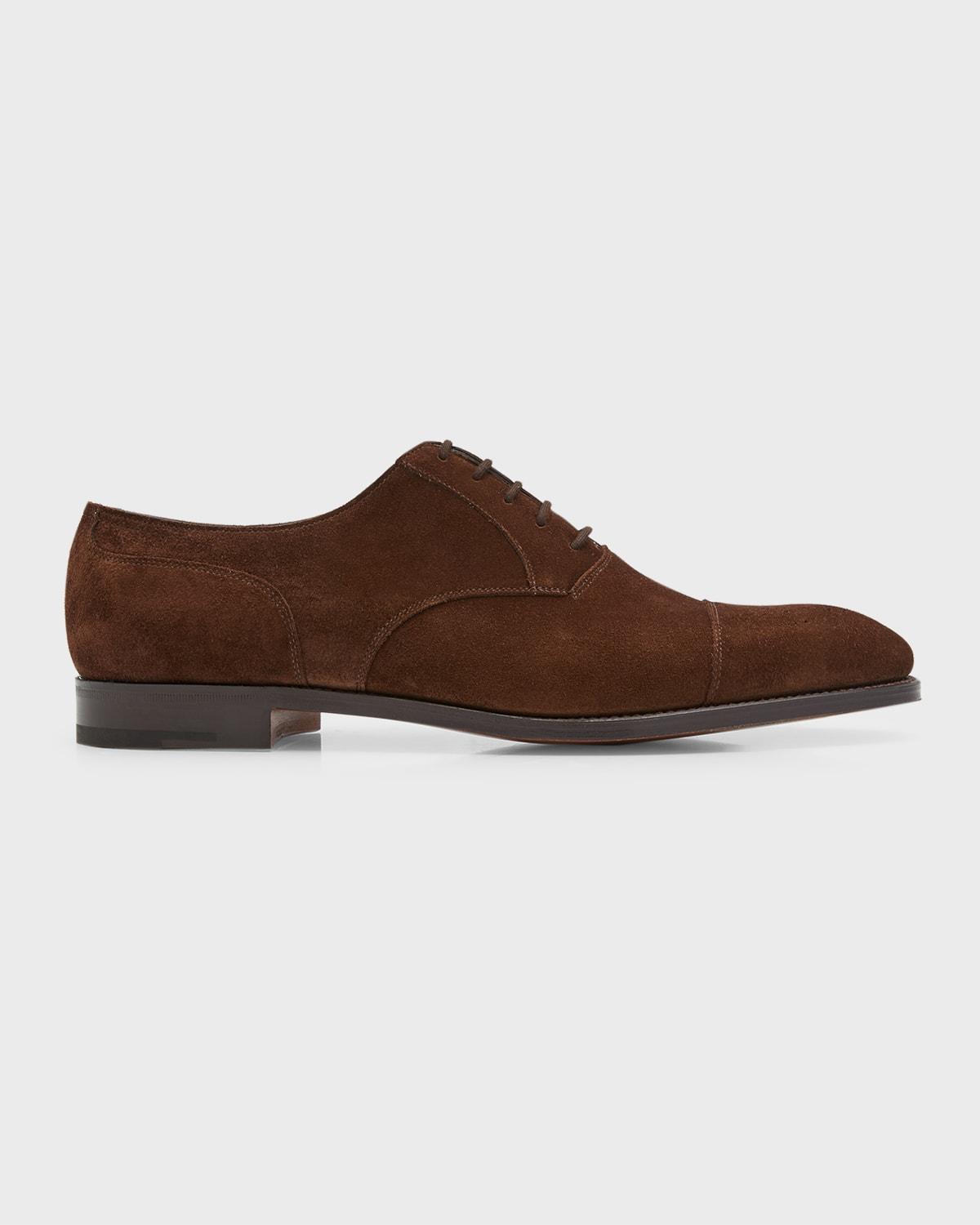 Men's Hartland Brogue Suede Oxfords by JOHN LOBB