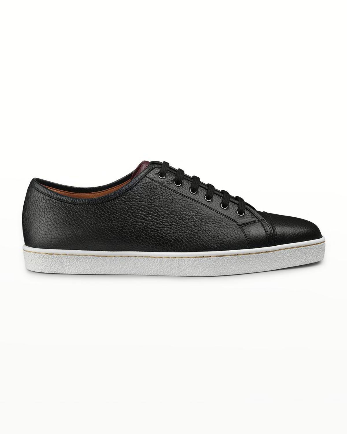 Men's Textured Leather Low-Top Sneakers by JOHN LOBB