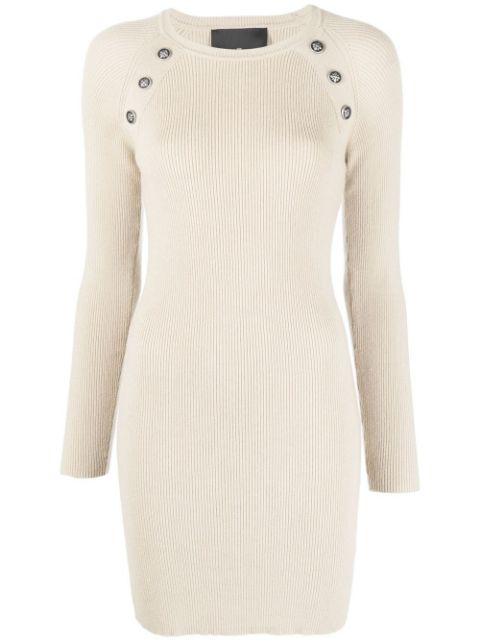 button-embellished detail dress by JOHN RICHMOND