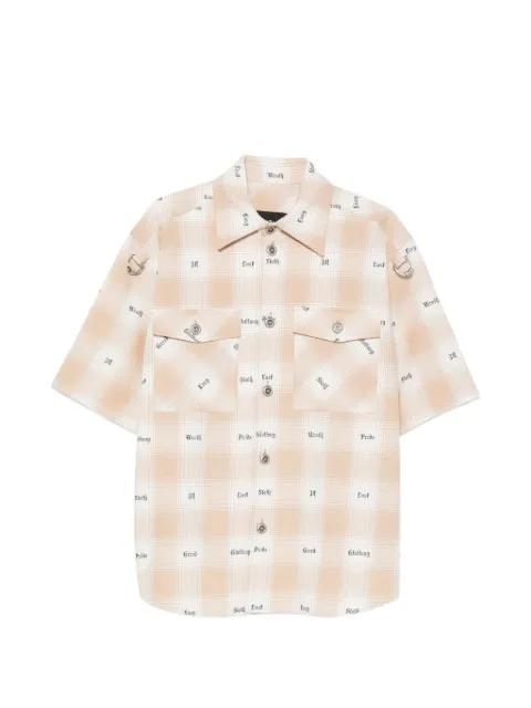 check-print short-sleeve shirt by JOHN RICHMOND