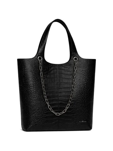croc-effect chain-detail tote bag by JOHN RICHMOND