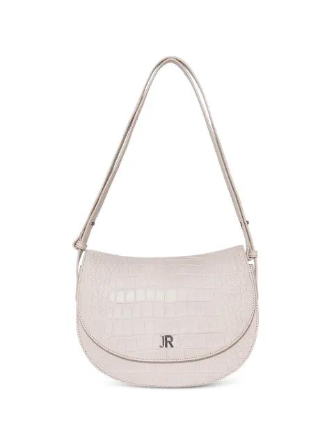 croc-effect leather shoulder bag by JOHN RICHMOND