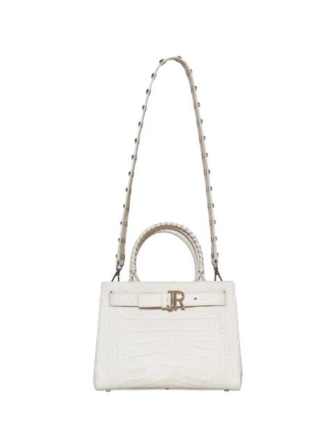 croc-effect studded tote bag by JOHN RICHMOND