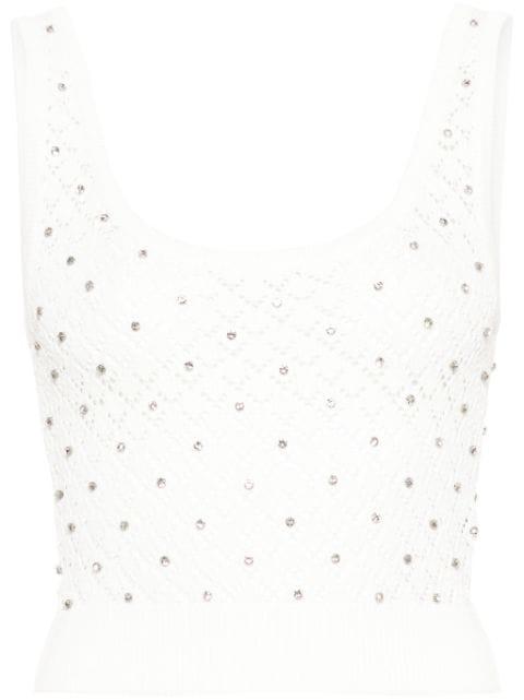 crystal-embellished knitted top by JOHN RICHMOND