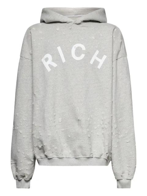 distressed logo hoodie by JOHN RICHMOND