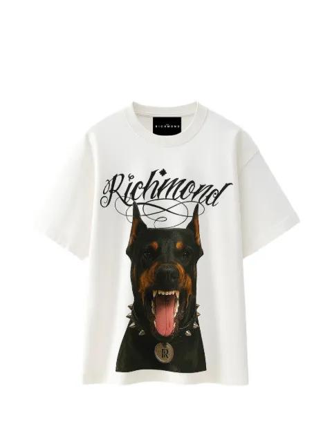 dog-print T-shirt by JOHN RICHMOND
